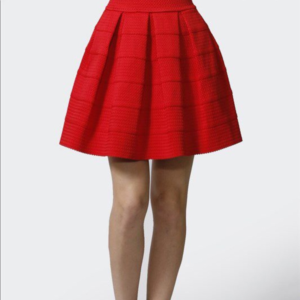 Bandage fit and flare skirt